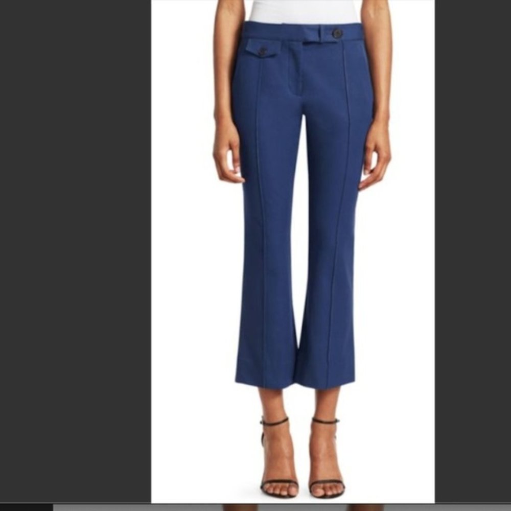 DEREK LAM 10 CROSBY Cropped Flare Trousers In blue